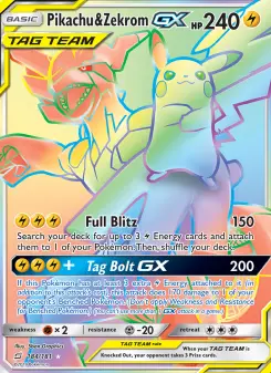 Pikachu e Zekrom GX